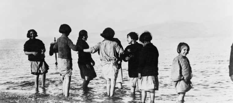 Greek And Armenian Refugee Children In The Sea Near Marathon Greece C 1915 3